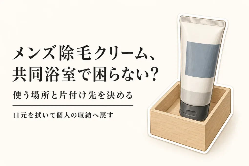 メンズ除毛クリームはどこで使う？春の新生活に向けた共同浴室の片付け方を比較